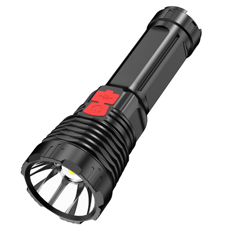 Mini USB punjiva ručna LED lampa, 500 mAh, domet 100–200 m, pogon pritiskom dlanom