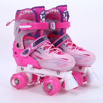 Chaokang Dječje četverokolne rolne patike za početnike - gornji dio od PU mreže, gumeni potplat