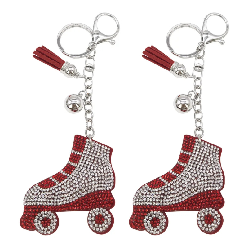 Ključić s kristalima i privjesak za torbu | Uzorak: srce / kapljica / zvono | Moderni minimalistički stil | Materijal: superfin vlakno