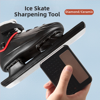 Dvojkolieskový brúsič na ľadové korčule s diamantovým kameňom, model 1508, Emery materiál, nastaviteľné ostrie