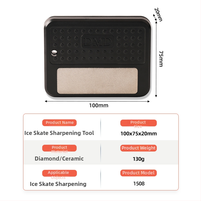 Dvojkolieskový brúsič na ľadové korčule s diamantovým kameňom, model 1508, Emery materiál, nastaviteľné ostrie