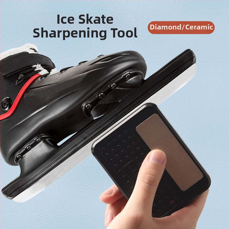 Dvojkolieskový brúsič na ľadové korčule s diamantovým kameňom, model 1508, Emery materiál, nastaviteľné ostrie