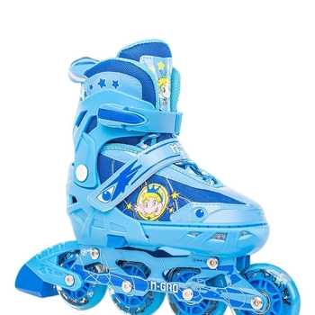 Детски инлайн кънки, комплект за начинаещи, регулируеми мигащи колела, PVC мрежеста горна част, PU колела