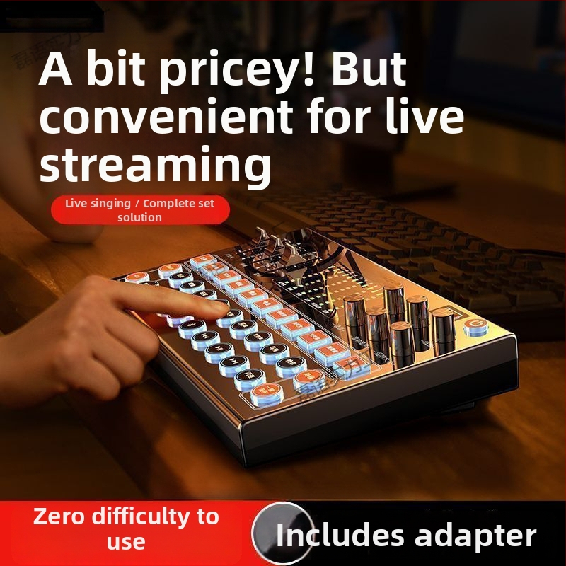M9 σετ live ήχου κάρτας για ζωντανή μετάδοση, συμβατό με πολλές συσκευές, εγγραφή, καραόκε και ρύθμιση ήχου – όλα σε ένα μικρόφωνο (εσωτερική μπαταρία 1200–2000mAh, ζωή 8–12 ωρών, SNR ≥100 dB, ενσύρματη σύνδεση)