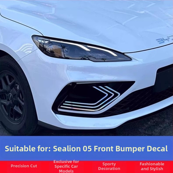 Za BYD Seal 05Dmi: dekorativne naljepnice za prednji branik, dekorativne trake prednjeg dijela, naljepnice za svjetla za maglu, film za prilagodbu prednje strane automobila