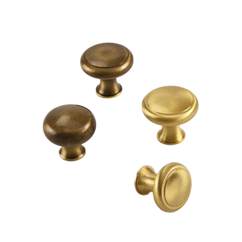 Mânere din alamă pentru ușile de dulap, sferice, cu un singur orificiu, montaj încastrat, stil nou chinezesc