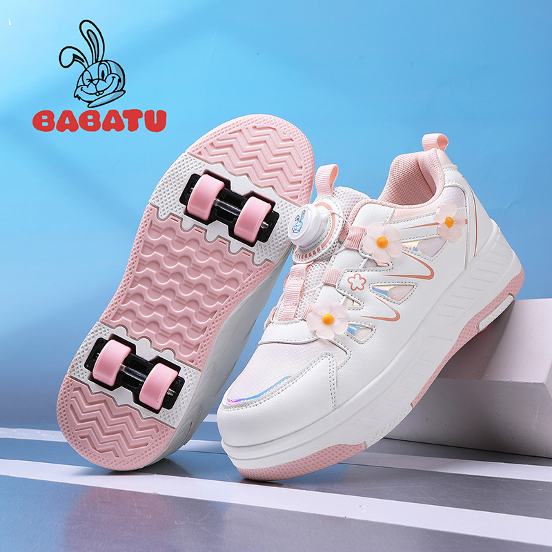 Baba Rabbit Heelys Unisex Četverokotačne Sportske Tenisice s PU Kotačićima