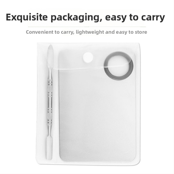 Štvorcová paleta na líčenie – nerezová oceľ, 2-dielna sada, pomôcka na líčenie tváre