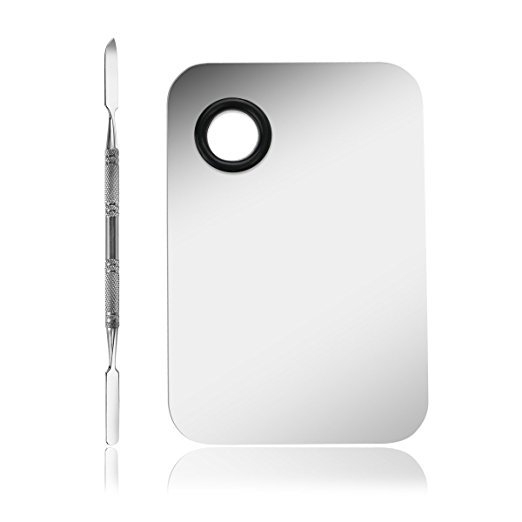 Квадратна палитра за грим – неръждаема стомана, комплект от 2 части, инструмент за лице