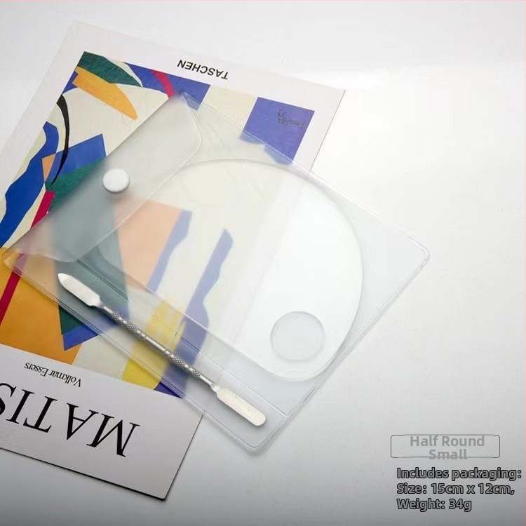 Štvorcová paleta na líčenie – nerezová oceľ, 2-dielna sada, pomôcka na líčenie tváre