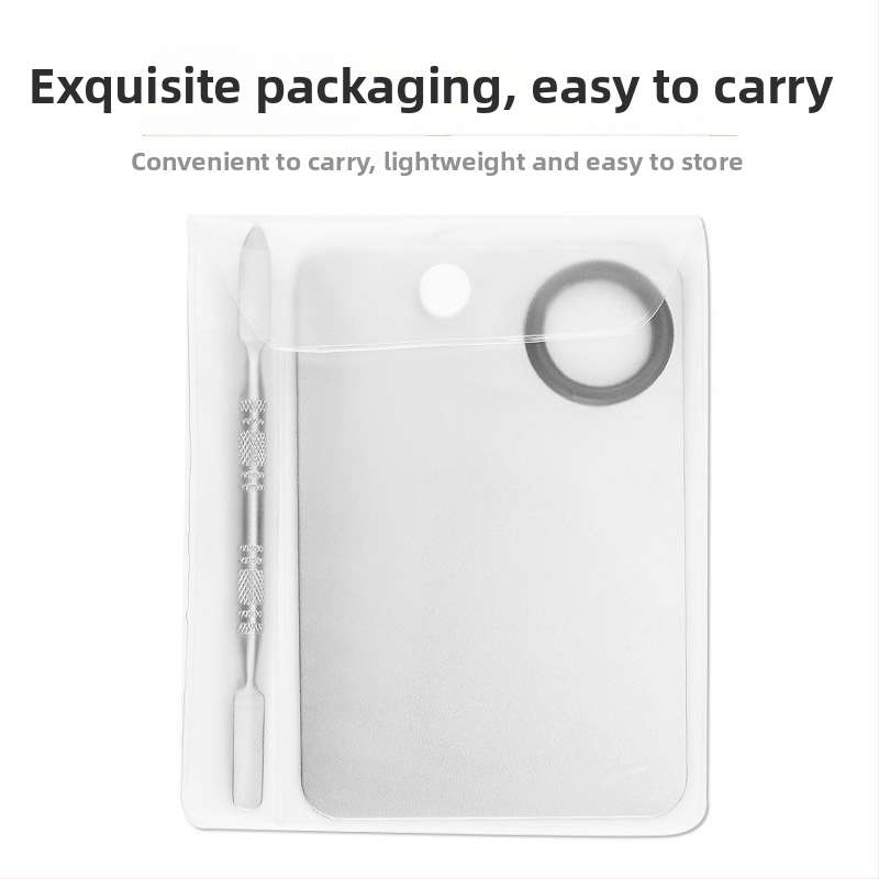 Štvorcová paleta na líčenie – nerezová oceľ, 2-dielna sada, pomôcka na líčenie tváre