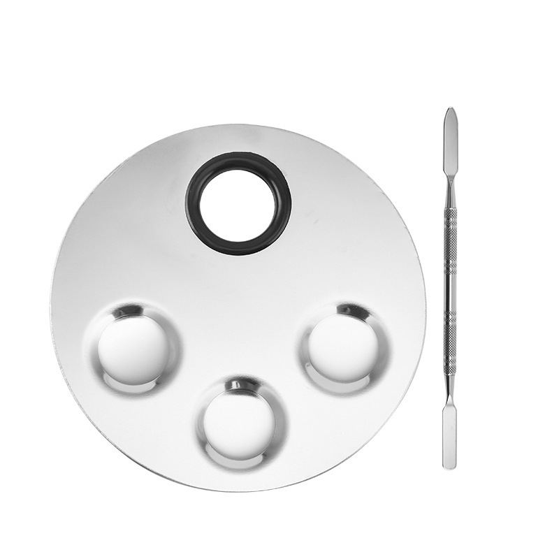 Квадратна палитра за грим – неръждаема стомана, комплект от 2 части, инструмент за лице