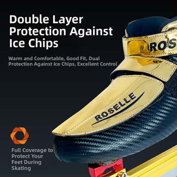 Rýchlostné korčule na ľad s vrškom z karbónových vlákien a čepeľou z nehrdzavejúcej ocele – pre dospelých