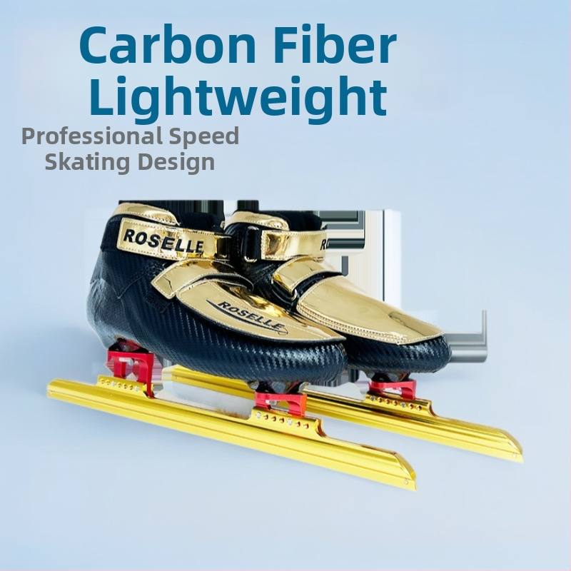 Rýchlostné korčule na ľad s vrškom z karbónových vlákien a čepeľou z nehrdzavejúcej ocele – pre dospelých