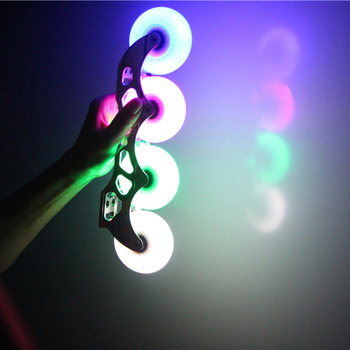 Τροχοί για πατίνια με LED φως, φωτεινοί, μονοσειρικοί, ανθεκτικοί 90A, επίπεδο φρένο