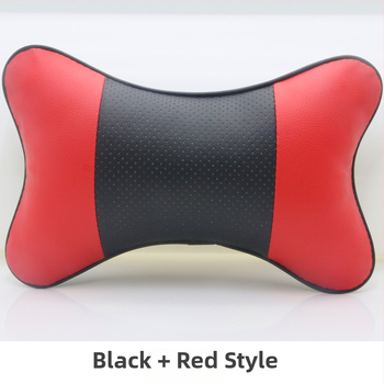 Hlavový vankúš do auta z umelej kože, výplň bavlna, vhodný pre všetky sezóny, jednoduchý štýl