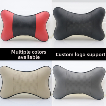 Hlavový vankúš do auta z umelej kože, výplň bavlna, vhodný pre všetky sezóny, jednoduchý štýl