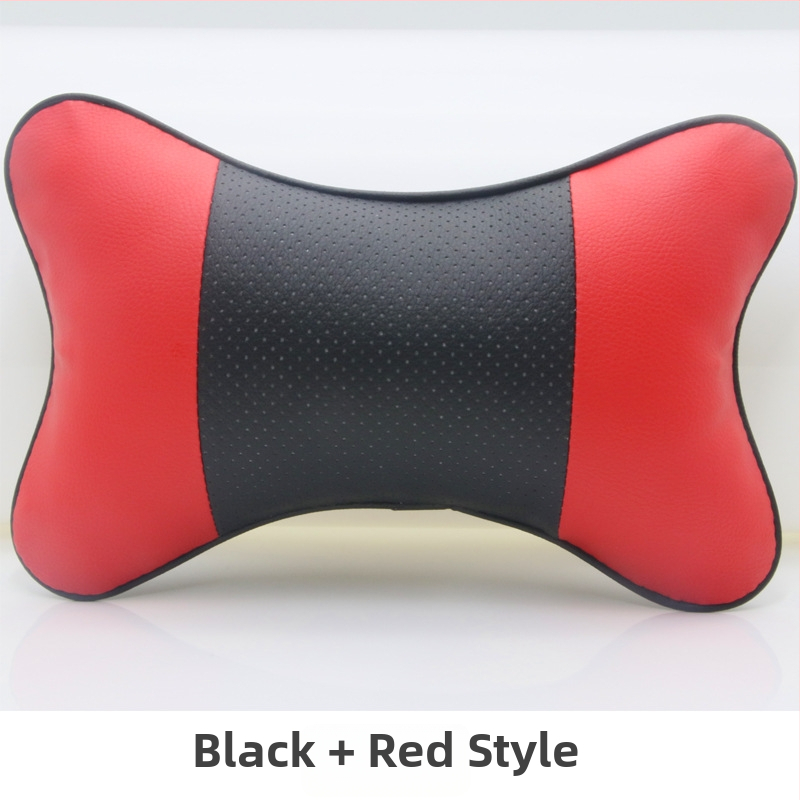 Hlavový vankúš do auta z umelej kože, výplň bavlna, vhodný pre všetky sezóny, jednoduchý štýl