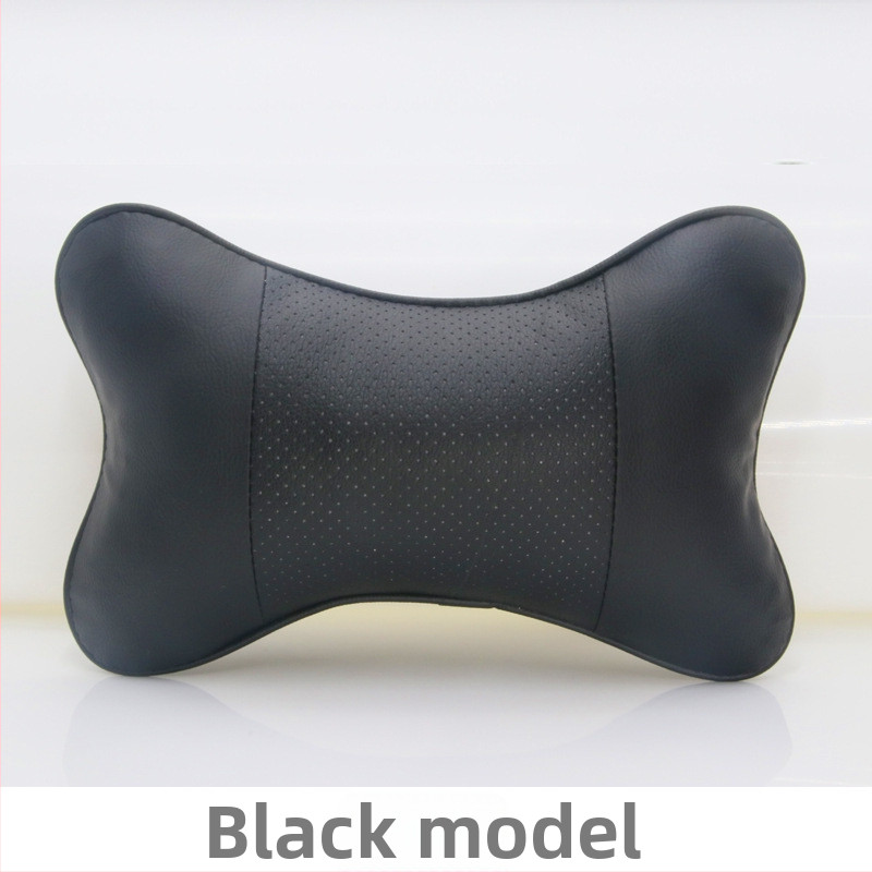 Hlavový vankúš do auta z umelej kože, výplň bavlna, vhodný pre všetky sezóny, jednoduchý štýl