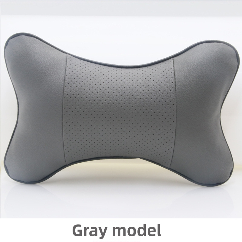 Hlavový vankúš do auta z umelej kože, výplň bavlna, vhodný pre všetky sezóny, jednoduchý štýl