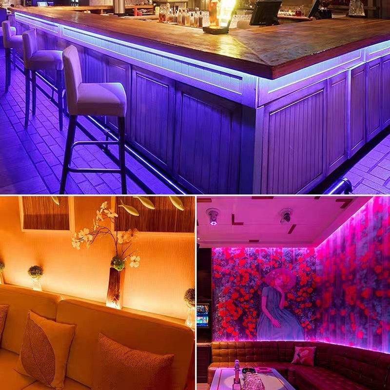 RGB περιβαλλοντική λωρίδα LED με έξυπνο έλεγχο, είσοδος 5V, LED λαμπάκια 0807, τσιπ San'an Optoelectronics