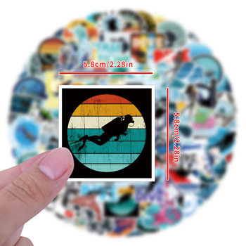 110 darabos diving graffiti matricák poggyászhoz és telefonokhoz, nordic stílus, HD nyomtatás, vízálló