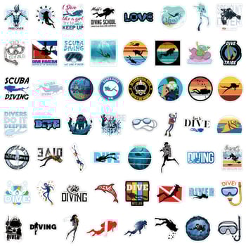 110 darabos diving graffiti matricák poggyászhoz és telefonokhoz, nordic stílus, HD nyomtatás, vízálló