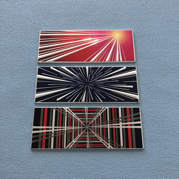 Αλουμινένιο Plaid πίσω εμβλημα για Tesla Model 3/Y First Edition, Time Tunnel σχέδιο, αυτοκόλλητο αυτοκινήτου με κόλλα