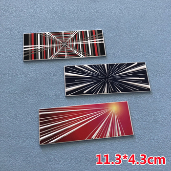 Αλουμινένιο Plaid πίσω εμβλημα για Tesla Model 3/Y First Edition, Time Tunnel σχέδιο, αυτοκόλλητο αυτοκινήτου με κόλλα