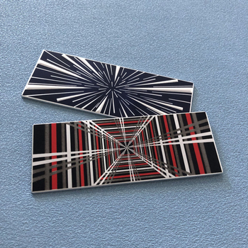 Αλουμινένιο Plaid πίσω εμβλημα για Tesla Model 3/Y First Edition, Time Tunnel σχέδιο, αυτοκόλλητο αυτοκινήτου με κόλλα