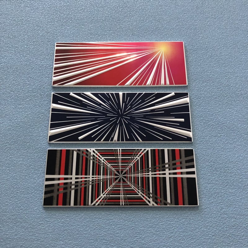 Αλουμινένιο Plaid πίσω εμβλημα για Tesla Model 3/Y First Edition, Time Tunnel σχέδιο, αυτοκόλλητο αυτοκινήτου με κόλλα
