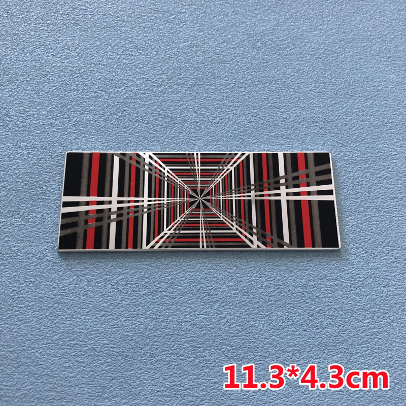 Αλουμινένιο Plaid πίσω εμβλημα για Tesla Model 3/Y First Edition, Time Tunnel σχέδιο, αυτοκόλλητο αυτοκινήτου με κόλλα