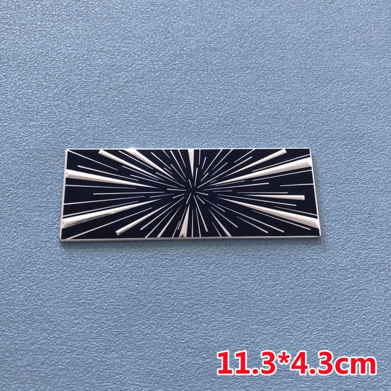 Αλουμινένιο Plaid πίσω εμβλημα για Tesla Model 3/Y First Edition, Time Tunnel σχέδιο, αυτοκόλλητο αυτοκινήτου με κόλλα