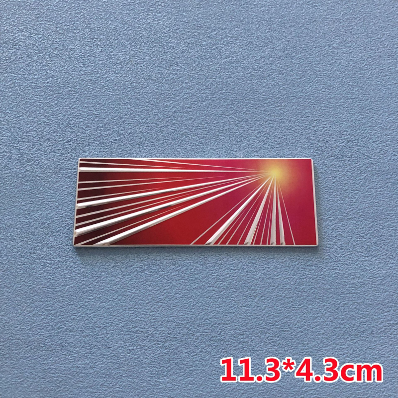 Αλουμινένιο Plaid πίσω εμβλημα για Tesla Model 3/Y First Edition, Time Tunnel σχέδιο, αυτοκόλλητο αυτοκινήτου με κόλλα