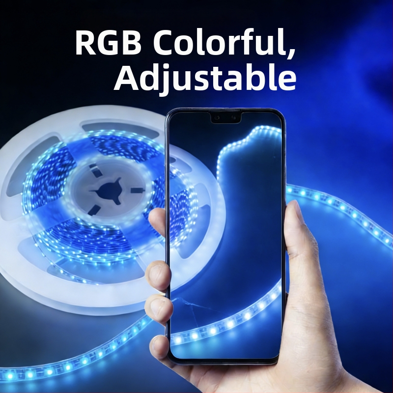 RGB LED pás s APP riadením, stmaviteľný, 5V vstup, LED čip 0807