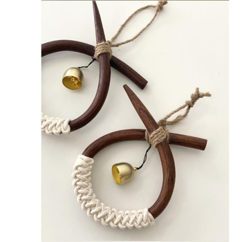 Дървен етно стил висулка-звонче за стена, ръчно изработено; подарък за рожден ден или преместване