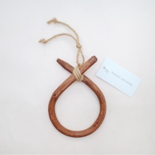 Дървен етно стил висулка-звонче за стена, ръчно изработено; подарък за рожден ден или преместване