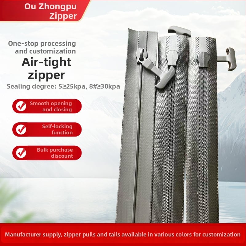 Аиртайт цип Type B за гмуркане и водолазно спасяване – предотвратява изтичане на въздух, Polyester TPU, Jiaxing Ou Zhongpu