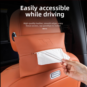 Visiaci organizér na vreckovky do auta (mikrovláknová koža; prispôsobenie na objednávku: Áno; licencovaná súkromná značka: Áno; životnosť: 10 rokov)