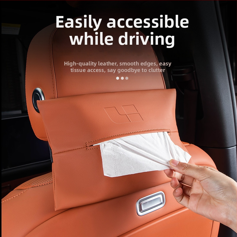 Visiaci organizér na vreckovky do auta (mikrovláknová koža; prispôsobenie na objednávku: Áno; licencovaná súkromná značka: Áno; životnosť: 10 rokov)