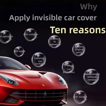 Tainier TPU auto wrap fólia, celá karoséria priehľadná ochranná fólia, protiškrabaniu pre autá a elektrické motocykle, 5-ročná záruka