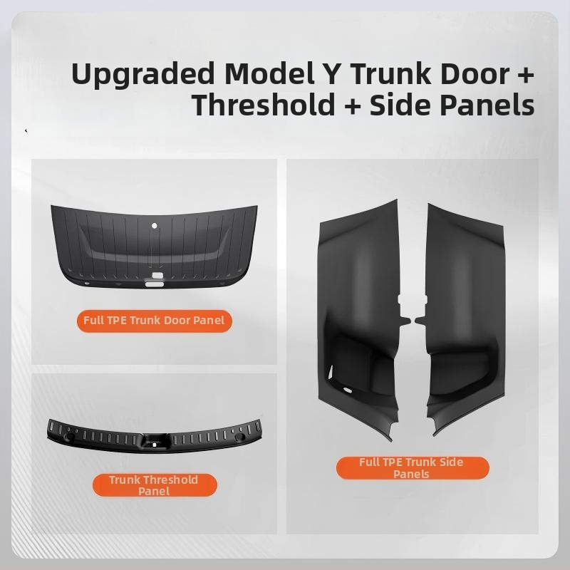 Tesla Model Y/3 πίσω κάλυμμα αποσκευών – πλήρης κάλυψη, προστατευτικό πάνελ πόρτας του πίσω χώρου, εσωτερική προστασία; Υλικό: TPE; Αριθμός προϊόντος: 123; Χωρίς λογότυπο; Χωρίς εξατομίκευση