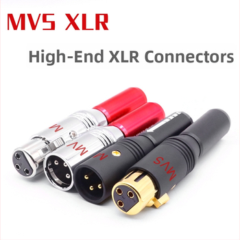 Sada XLR zvukových konektorov — čistá meď s pozlátením, vyvážený konektor (Značka: MVS/Magic Recitation; Prevádzková teplota: -40…80 °C; Certifikácia: továrenská kontrola)
