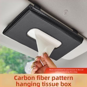 Kožna kutija za maramice u automobilu, viseći dizajn za vizir za sunce, mogućnost prilagodbe, opća upotreba, 1 godina trajanja