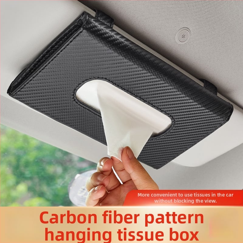Kožna kutija za maramice u automobilu, viseći dizajn za vizir za sunce, mogućnost prilagodbe, opća upotreba, 1 godina trajanja