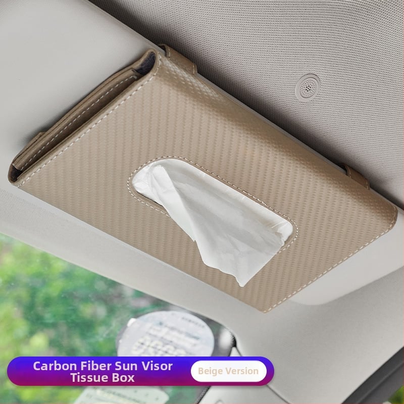 Kožna kutija za maramice u automobilu, viseći dizajn za vizir za sunce, mogućnost prilagodbe, opća upotreba, 1 godina trajanja