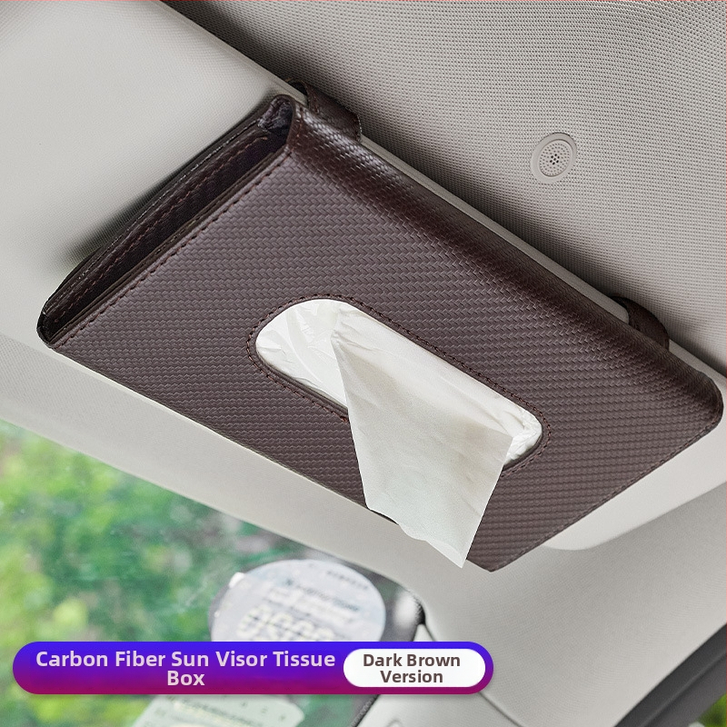 Kožna kutija za maramice u automobilu, viseći dizajn za vizir za sunce, mogućnost prilagodbe, opća upotreba, 1 godina trajanja