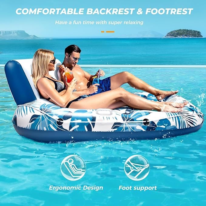 Kétfős felfújható medencefotel kültéri használatra