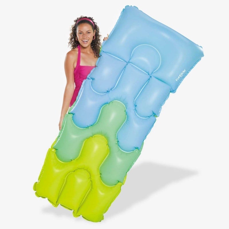 Φουσκωτό στρώμα PVC για ενήλικες με μαξιλάρι – εξωτερική αντλία αέρα, χειροκίνητο φούσκωμα, 200 kg χωρητικότητα