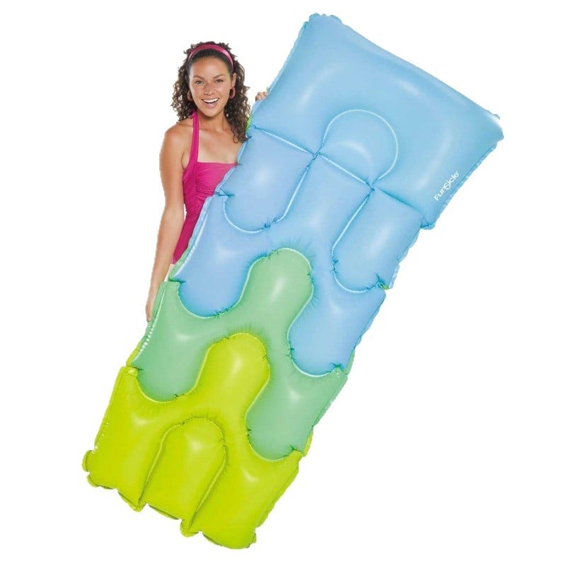 Φουσκωτό στρώμα PVC για ενήλικες με μαξιλάρι – εξωτερική αντλία αέρα, χειροκίνητο φούσκωμα, 200 kg χωρητικότητα